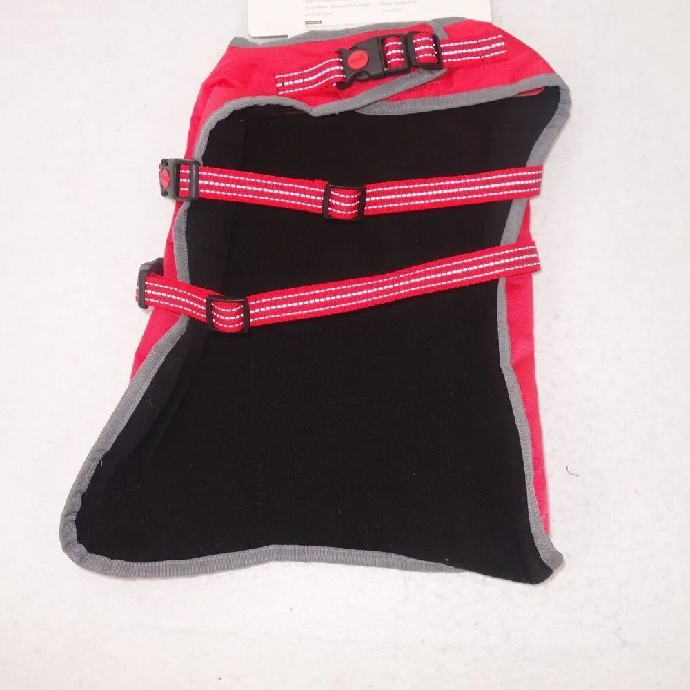 NEW Kong Dog Rip Stop Blanket Coat Jacket Water Resistant Fleece Size XS RED